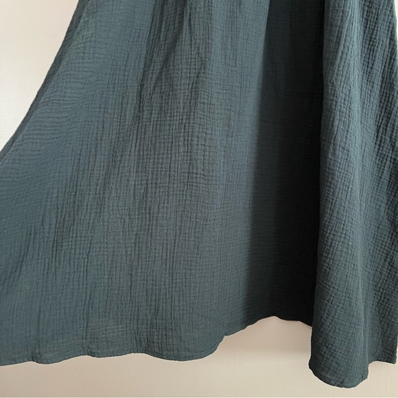 Steve Madden Taryn Cotton Gauze Midi Dress Sleeveless V Neck  Black Large - Picture 8 of 15